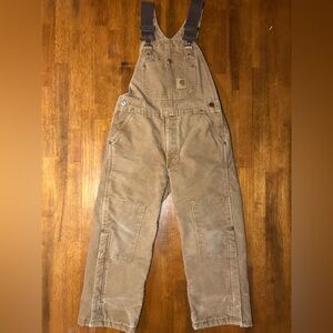 Carhartt Kids Insulated Bib Overalls Brown Duck | Medium | Utility Workwear